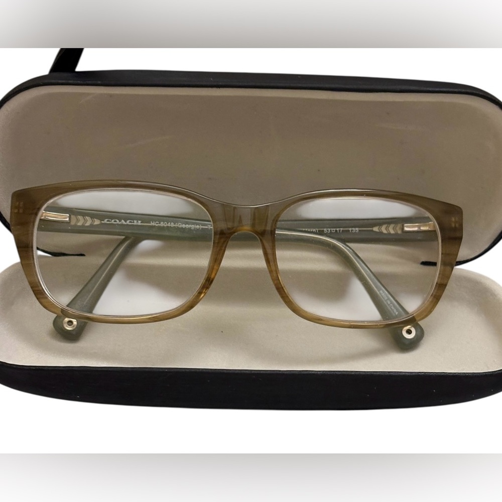 Coach HC 6048 (Georgie) Eyeglasses. Seafoam Horn (5184) Color Way.
